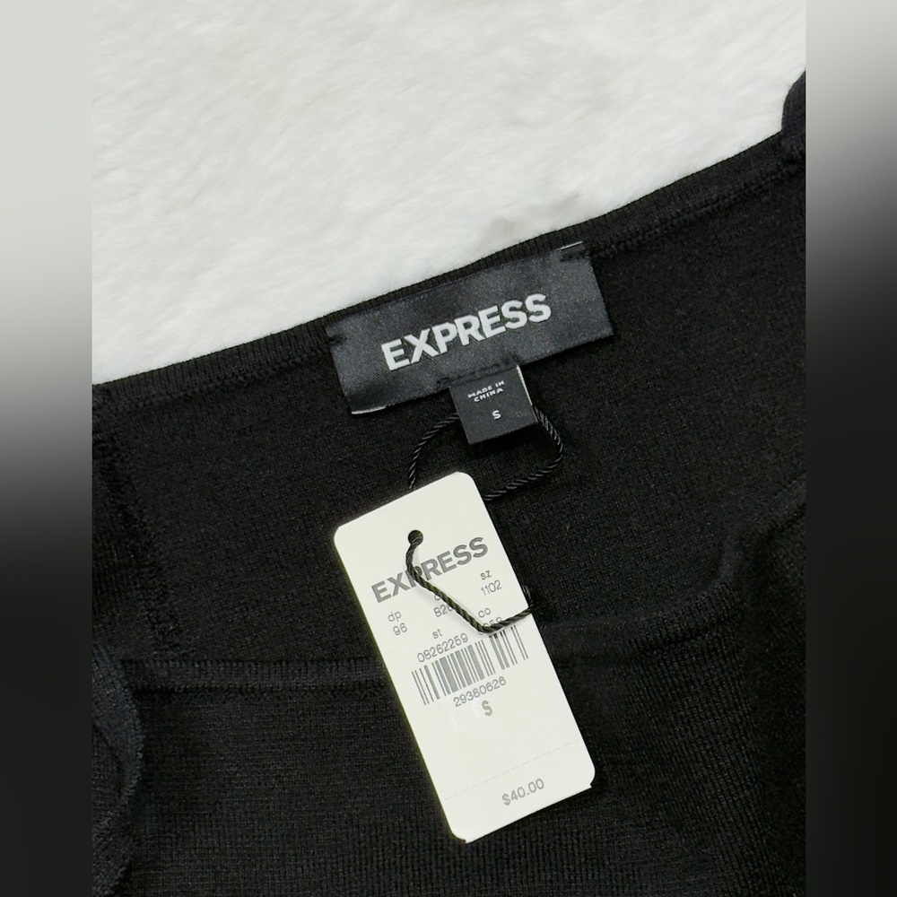 NWT EXPRESS CROPPED SQUARE NECK SWEATER CAMI - Picture 2 of 6